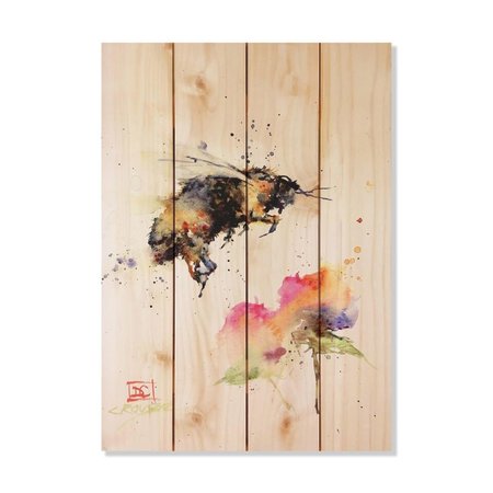 WILE E. WOOD 14 x 20 in. Crousers Bee &amp; Flower Wood Art DCBF-1420